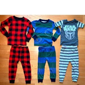 Carters Pajamas Set 3 Pack Sleepwear Star‎ Wars Plaid 2T